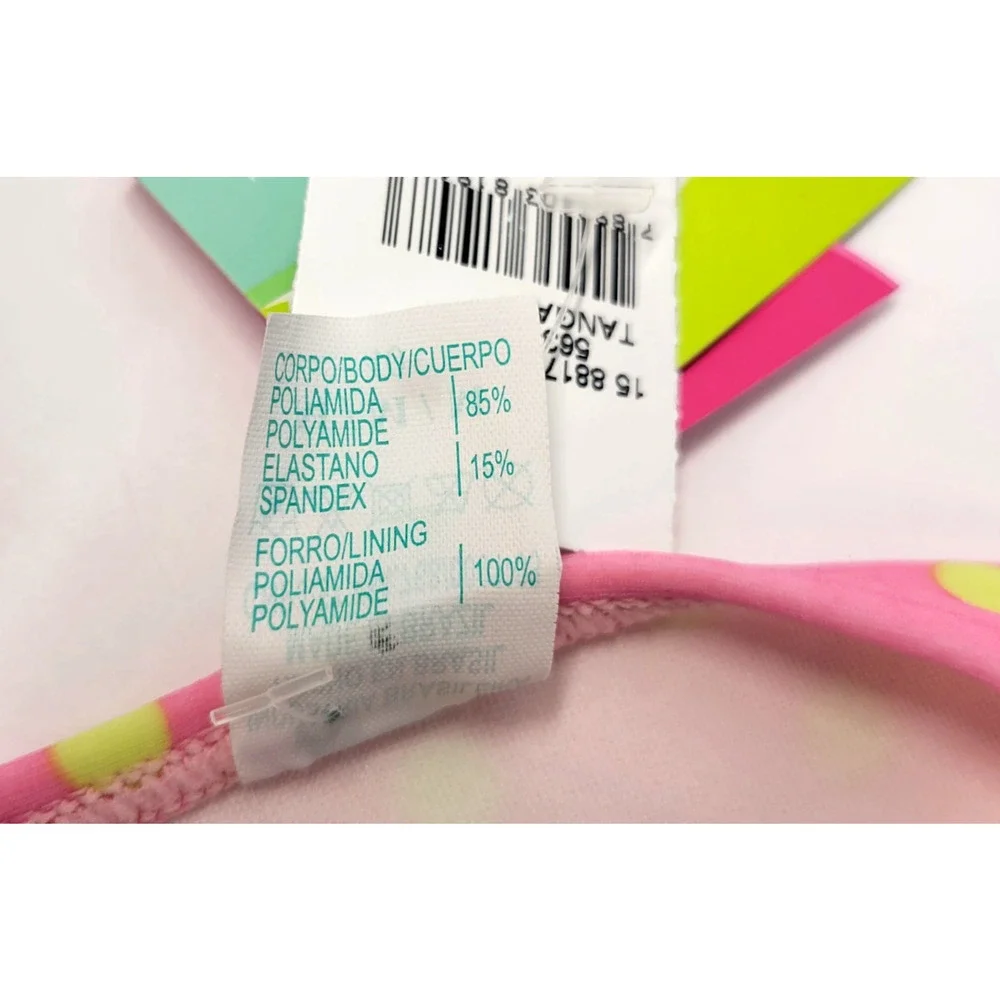 Pink Polka Dot Bikini Bottom Womens Medium Retro Beach‎ Babe Bright NEW